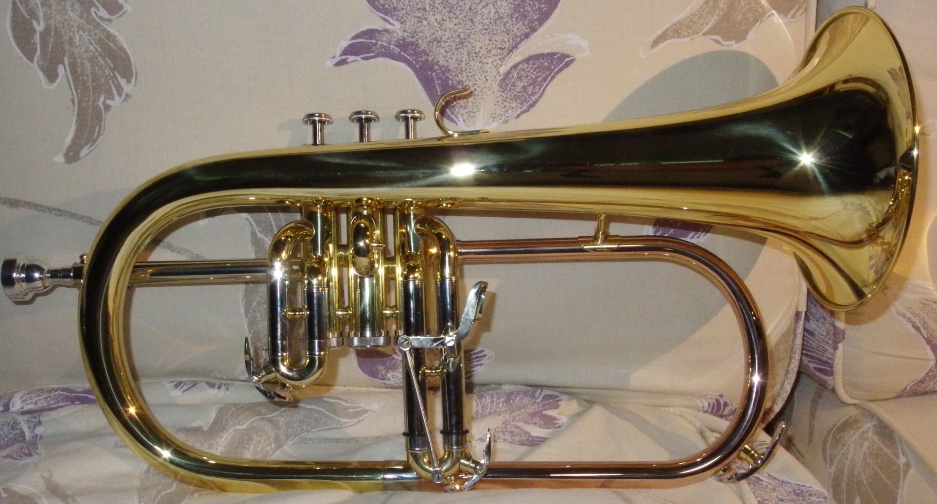 SFH-8336 brass flugelhorn 3 valve instrument with case flugel horn customer photo 1