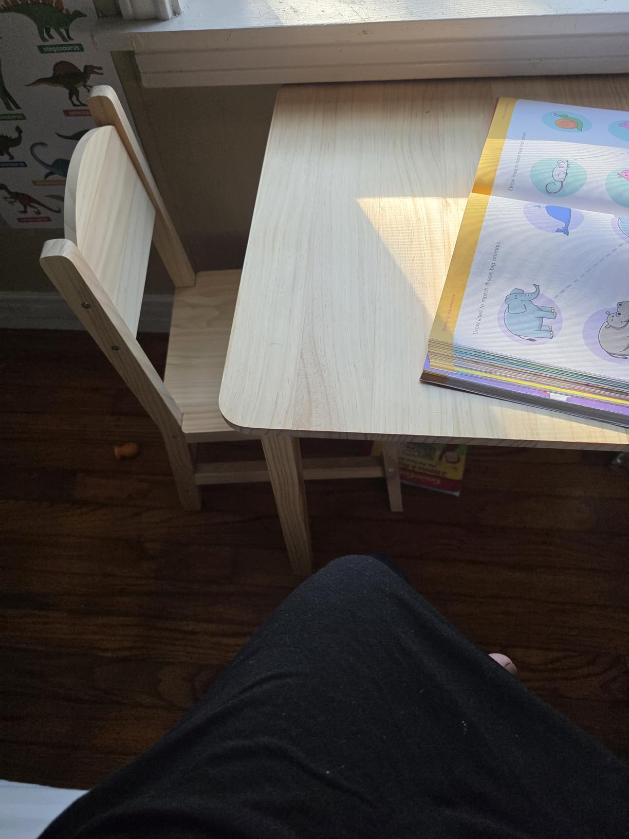 OOOK Solid Wood Toddler Table and 2 Chairs Set, Preschool Table | Stable and Sturdy, Smooth Edge, Child Table and Chair Set, Kids Table and Chairs for Classroom, Daycare, Home customer photo 1