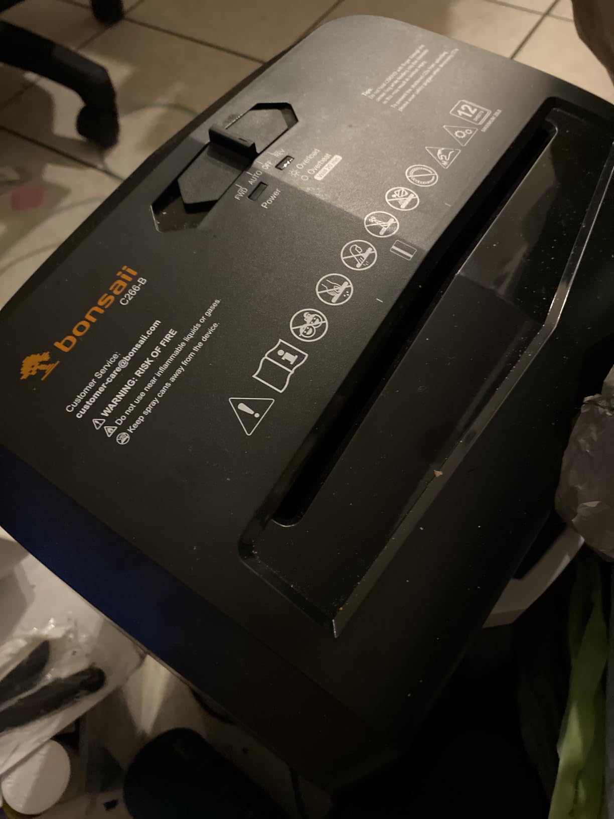 Bonsaii 12-Sheet Micro Cut Shredders for Home Office, P-4 Security Level Paper Shredder for CD, Credit Card, Mails, Staple, Clip, with Jam-Proof System & 4.2 Gal Pullout Bin C266-B customer photo 2