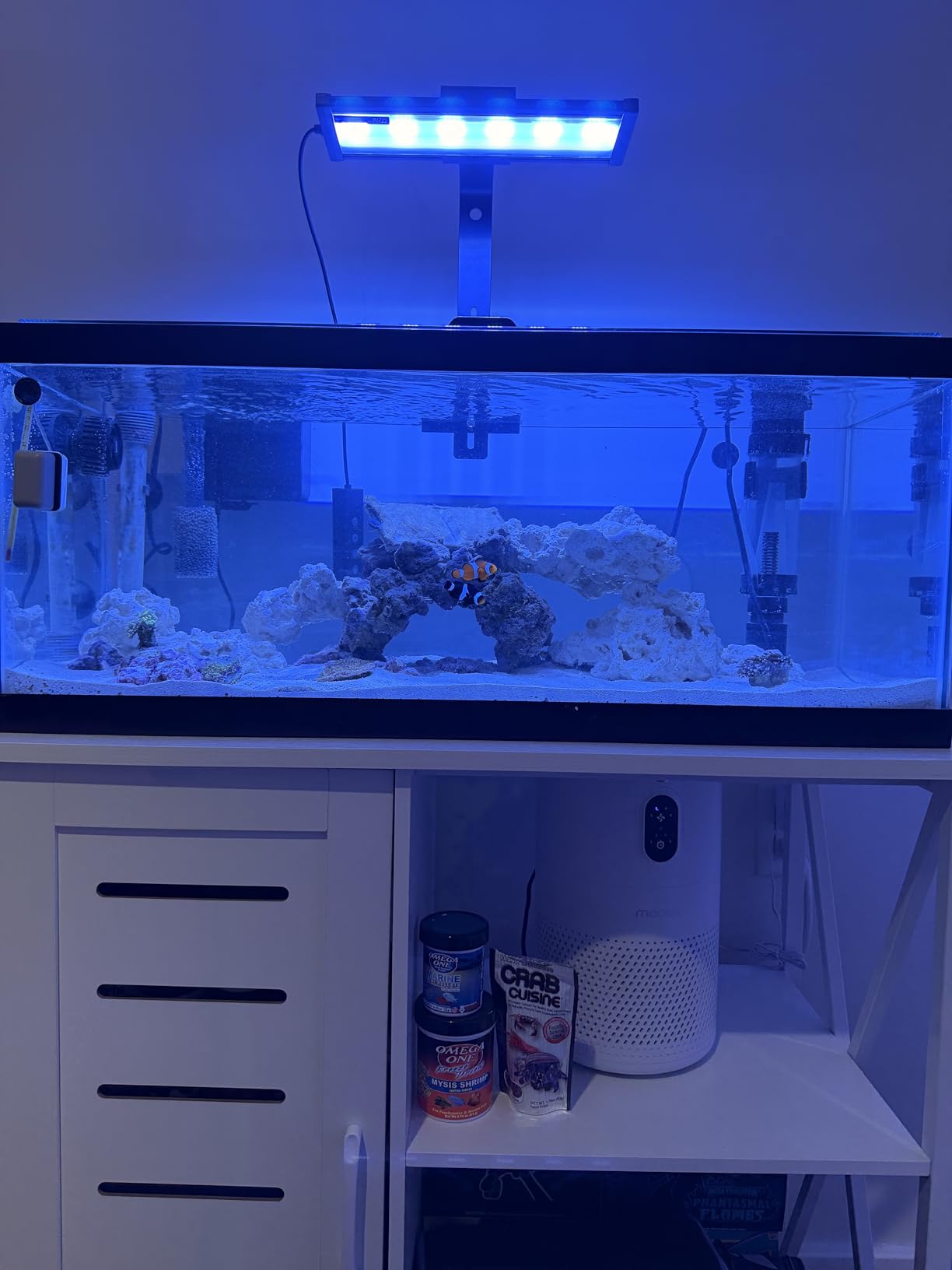 Herture 55-75 Gallon Fish Tank Stand, Aquarium Stand with Cabinet Accessories Storage, Heavy Duty Metal Frame, Aquarium Cabinet with Power Outlets 52