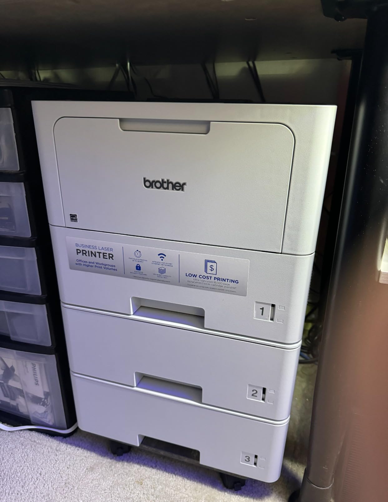 Brother Professional Monochrome Laser Printer with High-Speed 50 ppm Output, Advanced Security Features, and Wireless Networking (HLL6210DW) customer photo 2