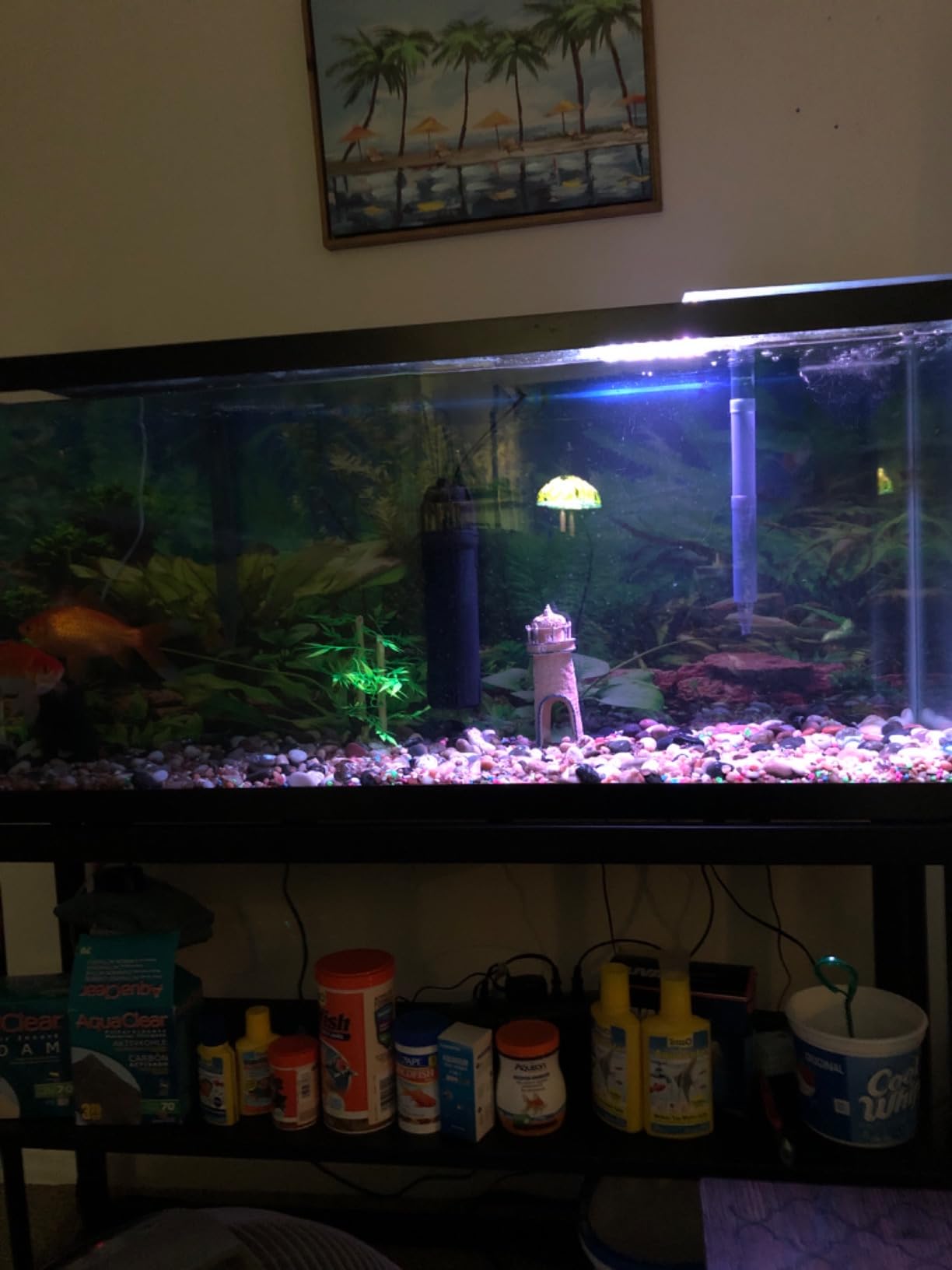 Akenow 55-75 Gallon Fish Tank Stand with Storage Shelf, Aquarium Stand | 48.5 x14.9 x 29.2 Inch, Turtle Tank, Reptile Terrariums and Breeder Tank Stand, 980LBS Capacity, Black customer photo 2