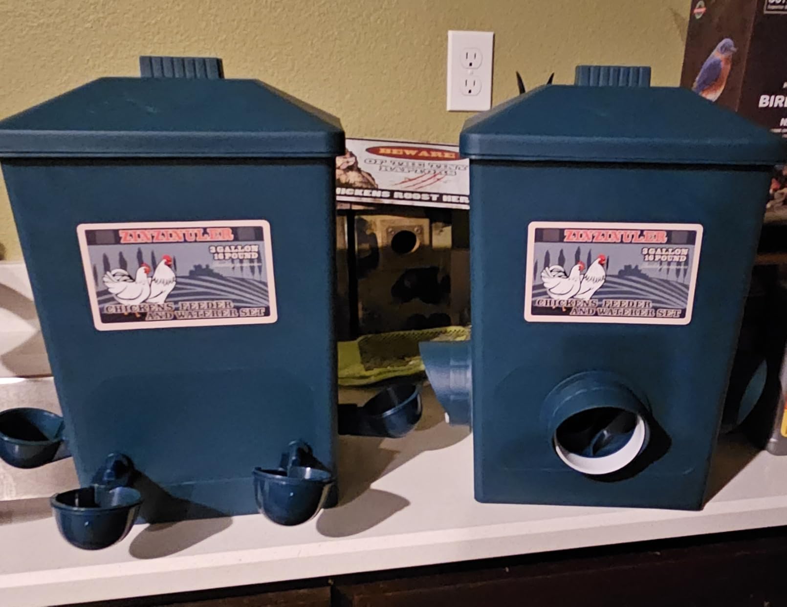 Automatic Port Chicken Feeder and Cup Waterer Set customer photo 1