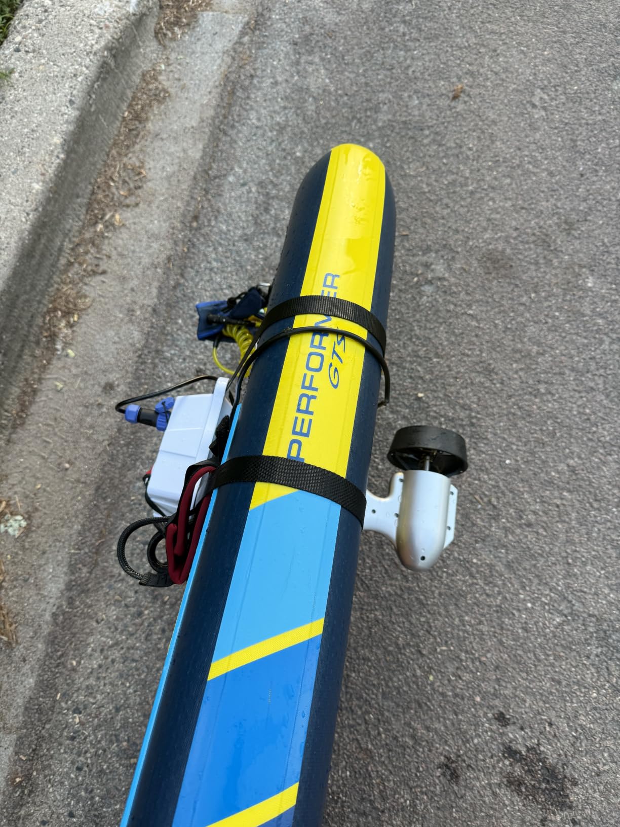 Electric Paddle Board Motor Fin, Motorized Paddleboard, Electric Paddleboard Motor, Kayak Motor, 4-Speed Remote Control, 7mph, Paradise Pad Underwater Thruster Efin customer photo 2