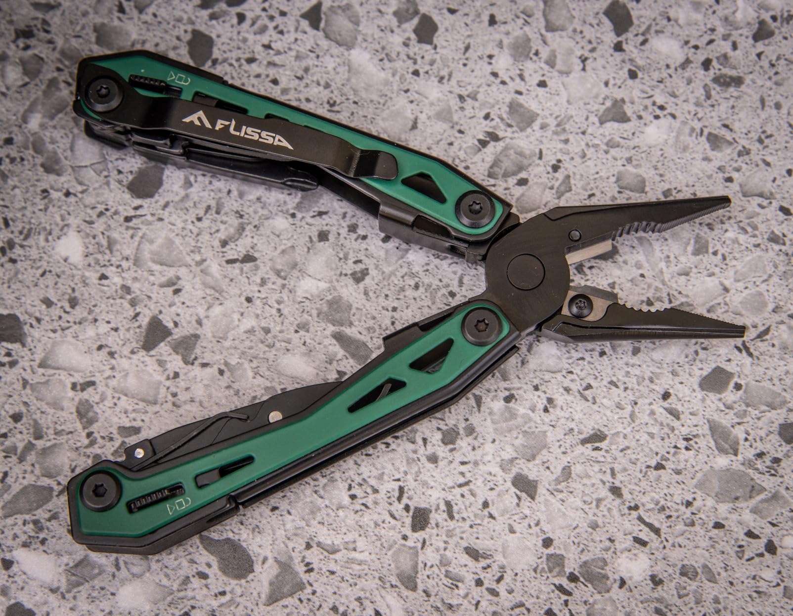 FLISSA 16-in-1 Multitool for Fishing, Camping, and Outdoor Use - Stainless Steel EDC Pliers with Pocket Knife, Belt Clip, and Oxford Pouch customer photo 1