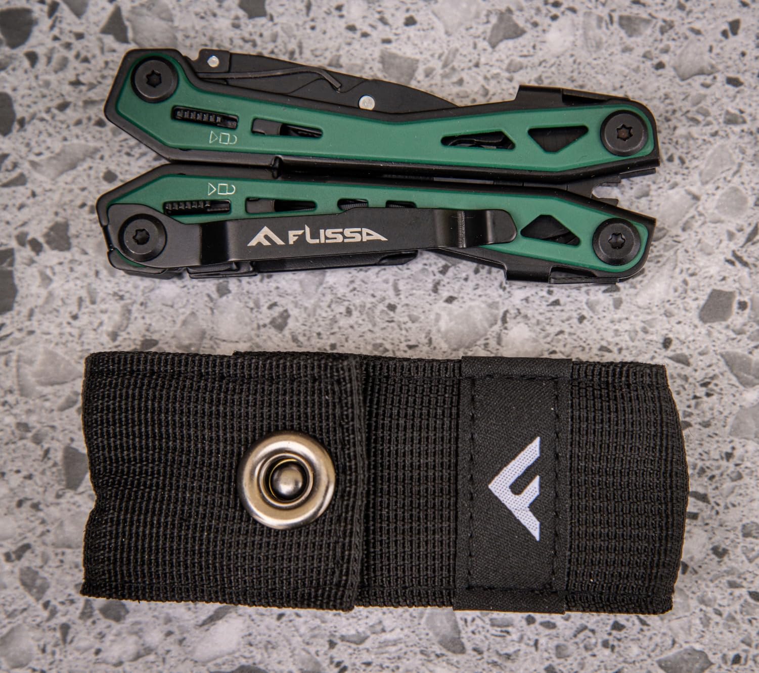 FLISSA 16-in-1 Multitool for Fishing, Camping, and Outdoor Use - Stainless Steel EDC Pliers with Pocket Knife, Belt Clip, and Oxford Pouch customer photo 2
