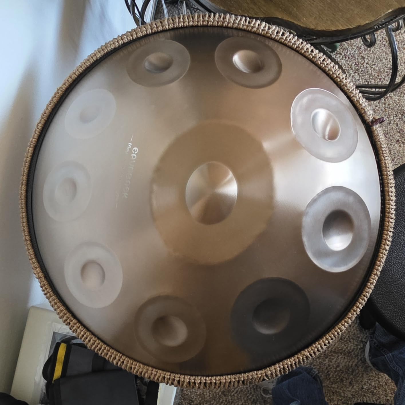 Eavnbaek 22-Inch 10-Notes 440Hz D Minor Kurd Advanced Handpan Drum Blue customer photo 1