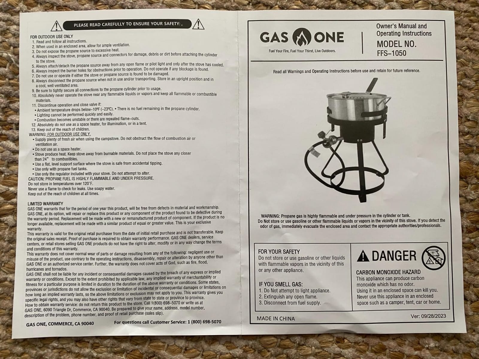 Gas One Propane Deep Fryer with 10Qt Deep Fryer Pot - High Grade Strainer Basket Aluminum Pot for Fish Fry Chicken Wings, Seafood Pot - Propane Burners for Outdoor Cooking Include Thermometer customer photo 1