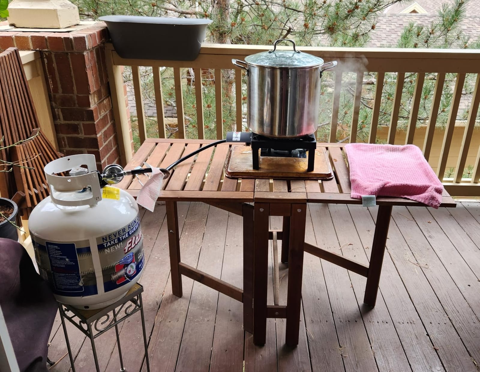 GasOne High Pressure Single Propane Burner - Outdoor Cooking with Heat Shield and Guard - Propane Burner Head for Camping, Tailgating, Seafood Boil, Home Brewing - Patented customer photo 2