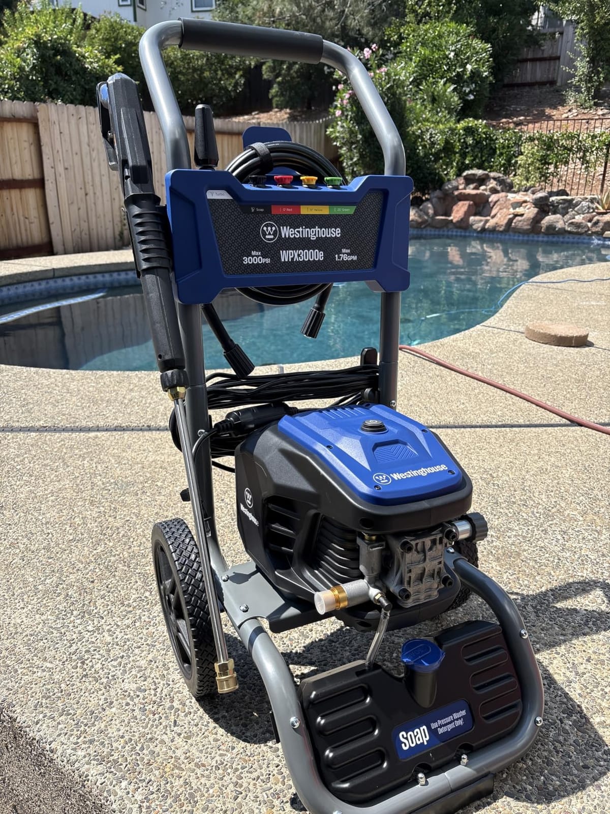 Westinghouse WPX3000e Electric Pressure Washer, 3000 Max PSI and 1.76 Max GPM, Induction Motor, Onboard Soap Tank customer photo 1