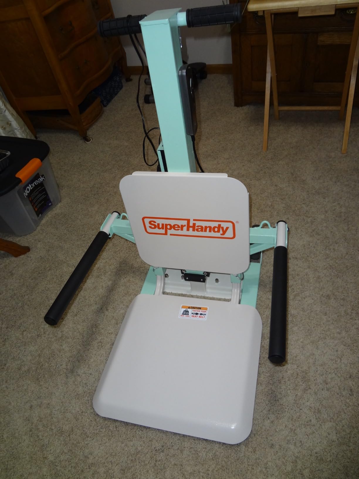 SuperHandy Electric Floor Lift for Elderly, 400 lb Capacity | Portable patient lift helps raise users from floor to standing; supports home care, fall recovery and caregiver use customer photo 2