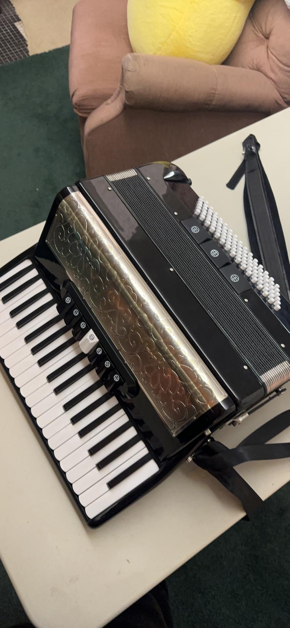 Accordion 37 Key 96 Bass Beginner Advanced Practice Performance (White) customer photo 2