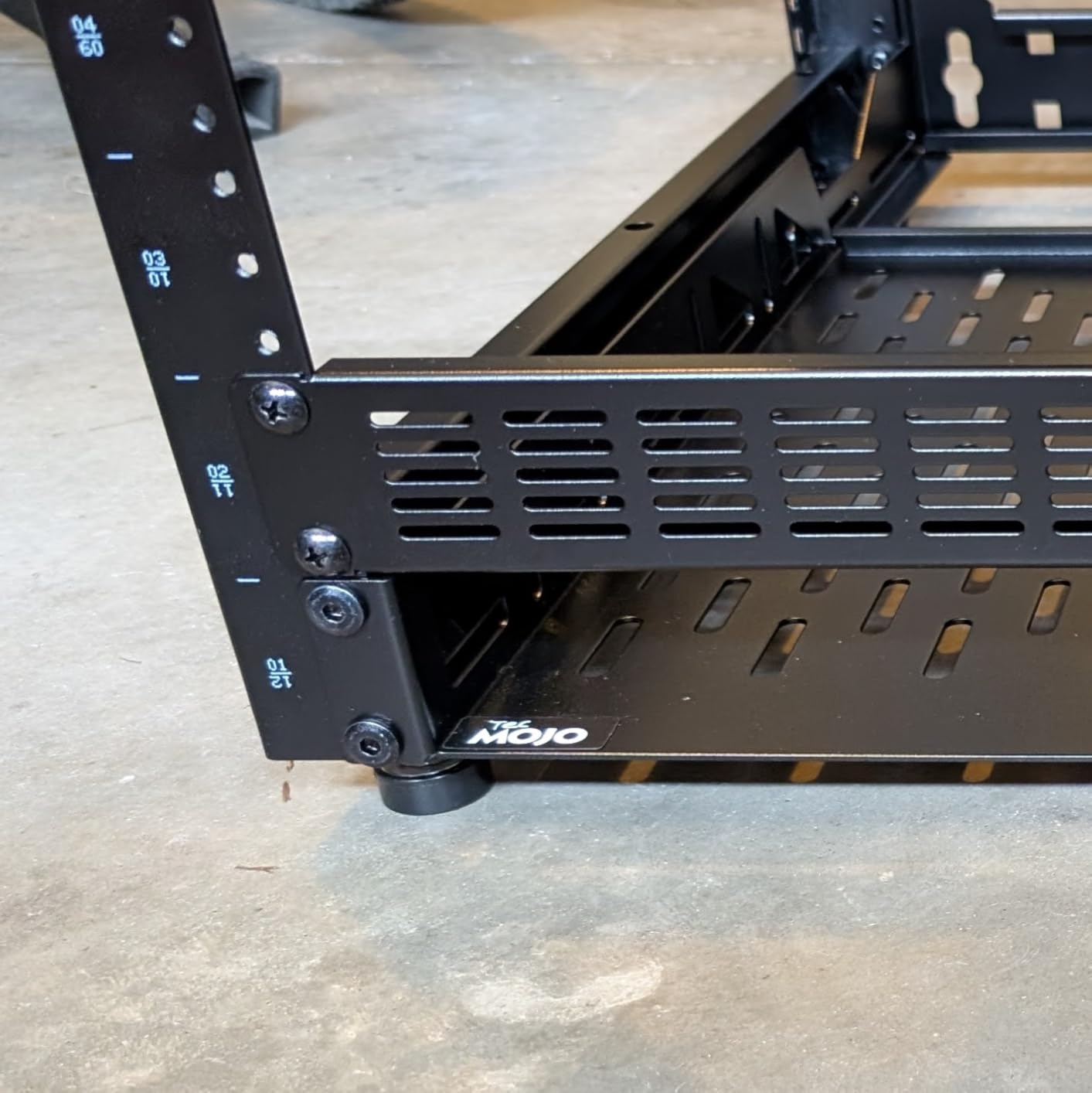 Tecmojo 12U Open Frame Network Rack for IT & AV Gear, AV Rack Floor Standing or Wall Mounted,with 2 PCS 1U Rack Shelves & Mounting Hardware,Network Rack for 19 inch Networking,Audio and Video Device customer photo 2