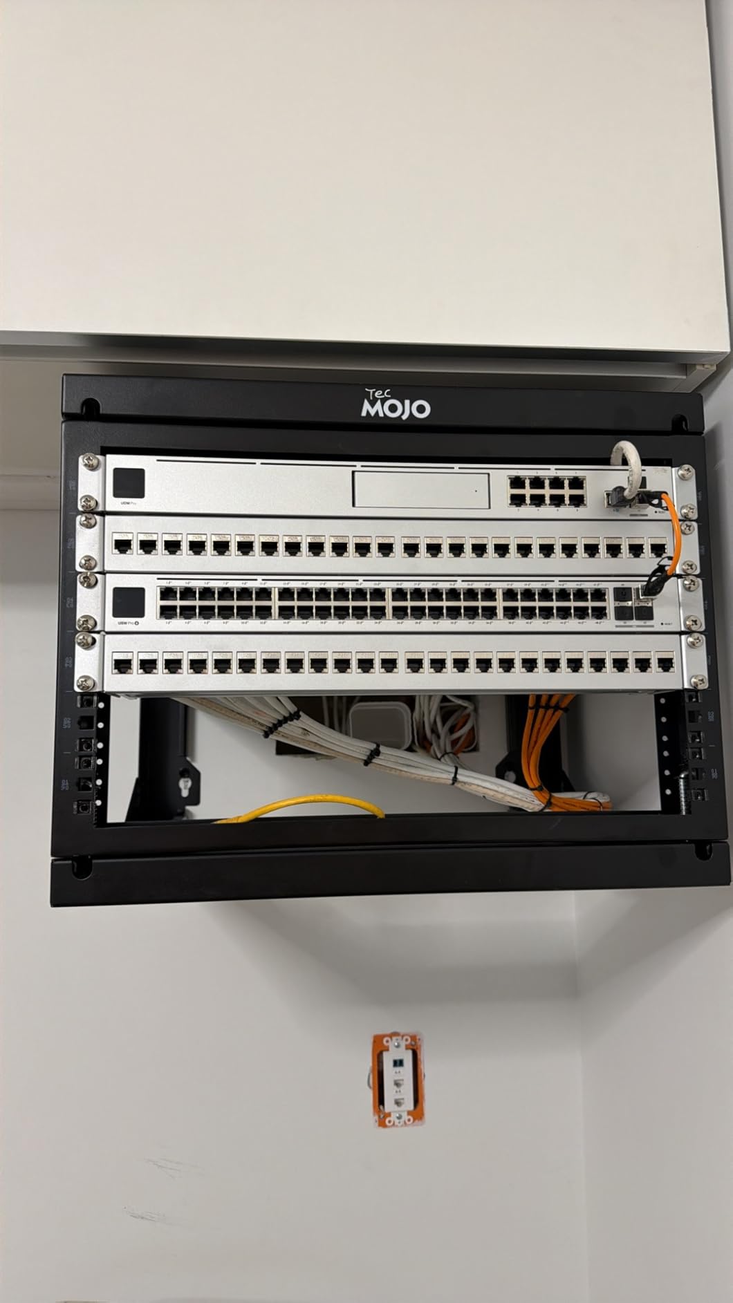 Tecmojo 12U Wall Mount Server Rack, Open Frame Network Rack for 19 inch Computer/AV/Data/IT/Media Equipment, 18 inch Depth, 16 inch Apart Mounting Holes, Swing Gate, Square and Tapped Holes customer photo 1
