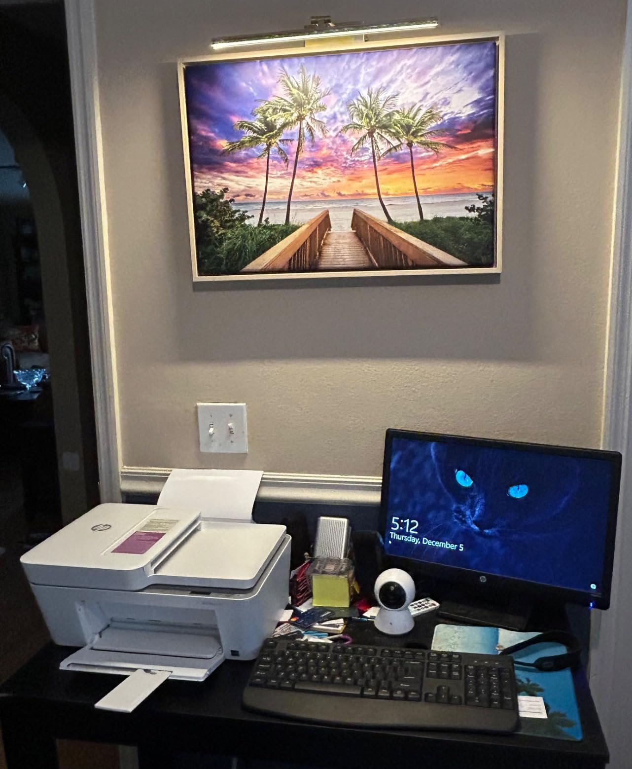 HP DeskJet 4255e Wireless All-in-One Color Inkjet Printer, Scanner, Copier, Best-for-Home, 3 Month Instant Ink Trial Included. This Printer is only 2.4 ghz Capable. AI-Enabled (588S6A) customer photo 1