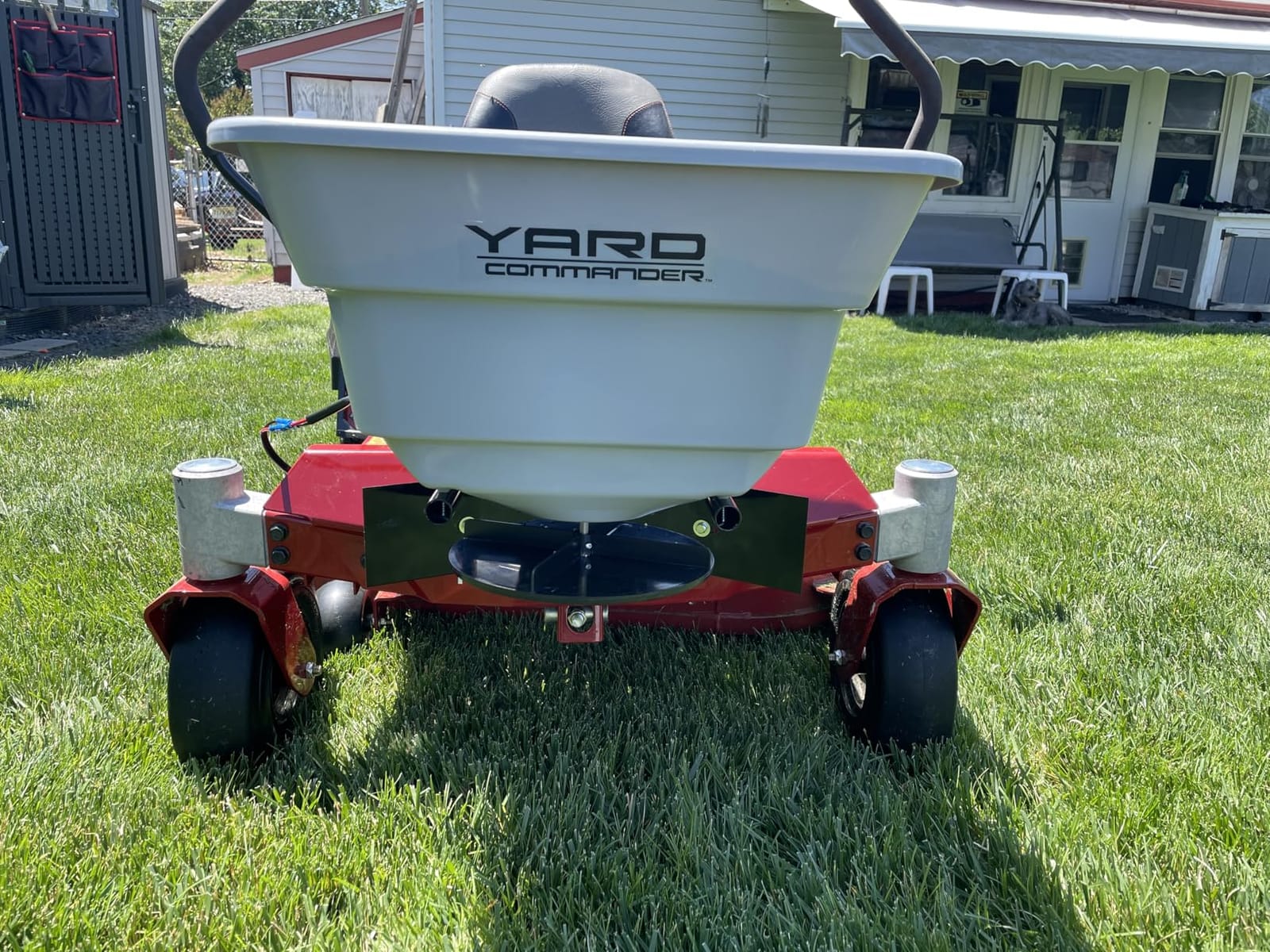 80 LB ATV/UTV Broadcast Spreader - 12-Volt Heavy Duty Motor - Salt, Seed, Fertilizer & More - Adjustable Drop Rate - Included Hopper Cover - Mounts to Front or Rear Utility Rack customer photo 1
