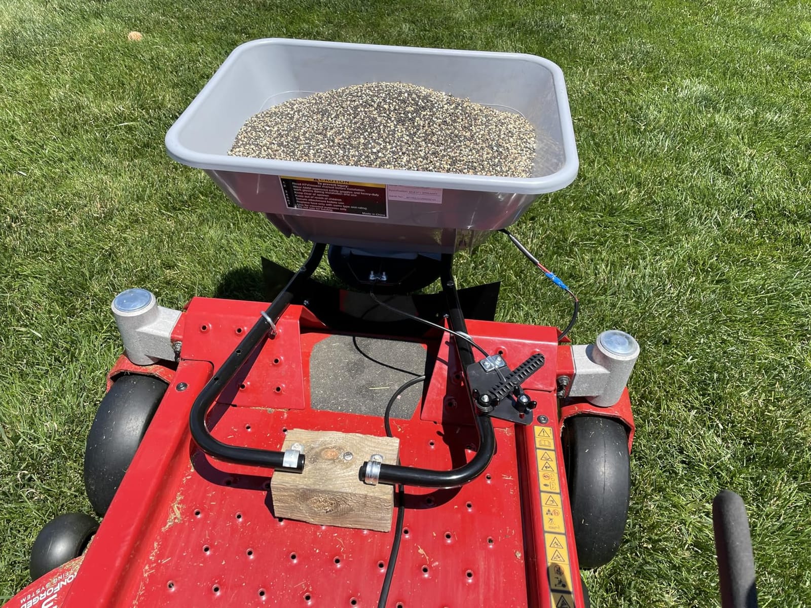 80 LB ATV/UTV Broadcast Spreader - 12-Volt Heavy Duty Motor - Salt, Seed, Fertilizer & More - Adjustable Drop Rate - Included Hopper Cover - Mounts to Front or Rear Utility Rack customer photo 2