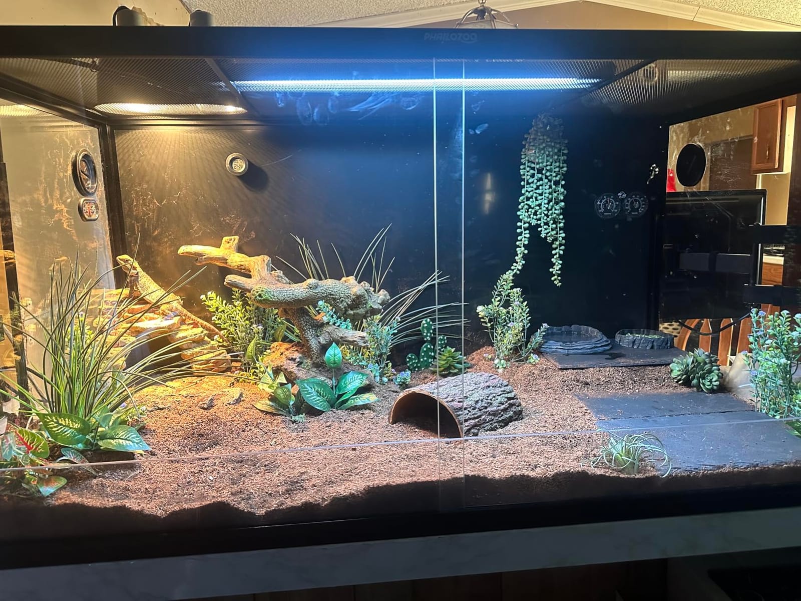 120 Gallon Reptile Tank for Bearded Dragon, Snake, Adult Reptile | Optimal Ventilation & Light Penetration by Rust Proof Mesh Top, Easy Assembly within 6 Steps with Clear Instruction customer photo 2