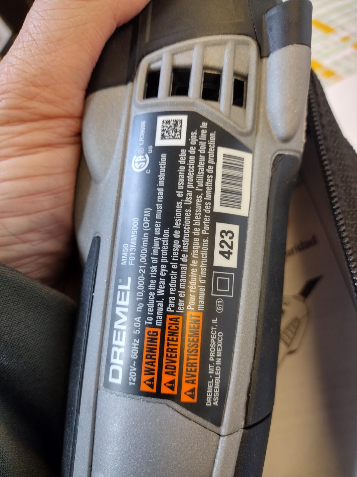 Dremel Multi-Max MM50 5 Amp Oscillating Multi Tool Kit with Variable Speed, Corded Power, 16 Multitool Accessories and Storage Bag customer photo 1