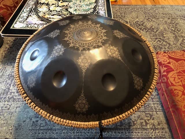 Handpan Drum 22 Inches D Minor Kurd, 432Hz 10 Notes Hand Drum Instrument, Premium Steel Drum, Handpan Instrument for Adults (Gold) customer photo 2