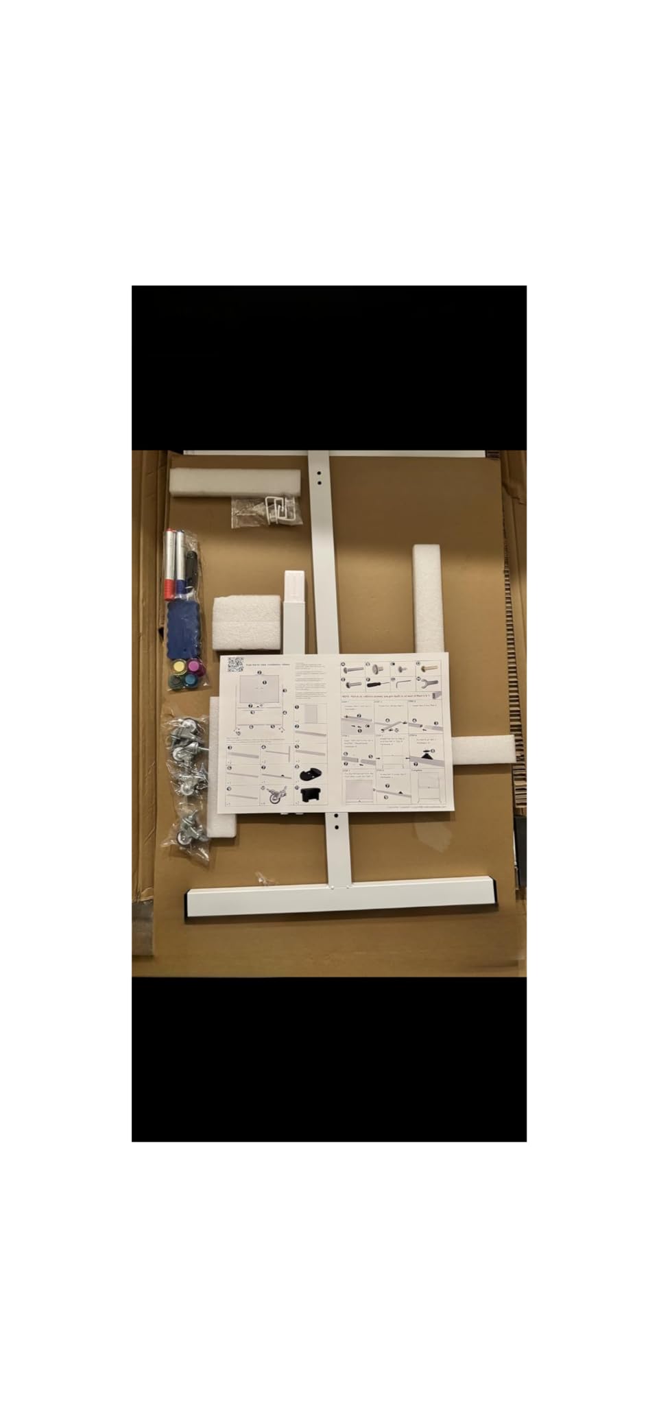 Large Rolling Whiteboard on Wheels, 48