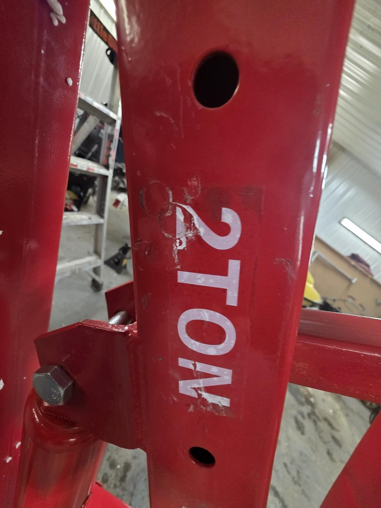 2 Ton Engine Hoist Foldable Cherry Picker, Heavy Duty Engine Lift Hoist | 4400 lbs Foldable Hydraulic Shop Crane w/Telescopic Boom & 6 Swivel Casters for Auto Repair Garage Workshop (Red) customer photo 1