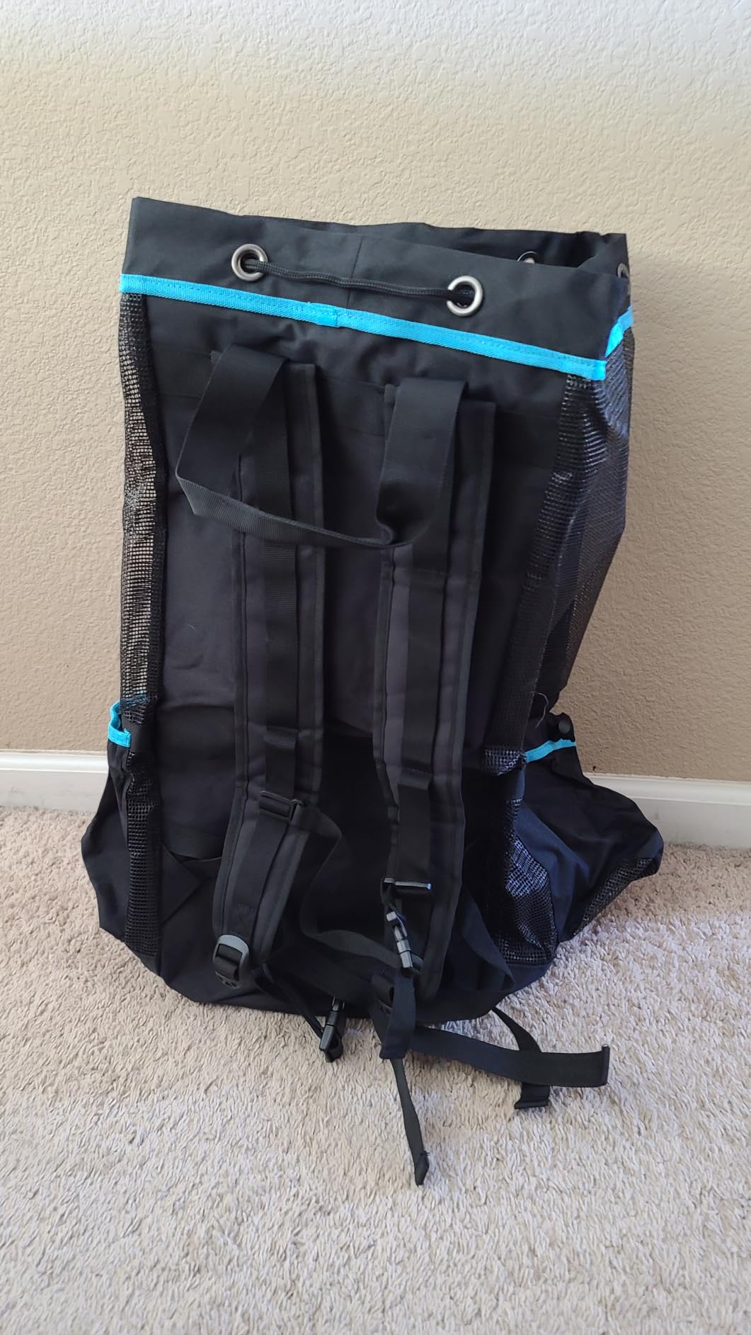 Fasrom Scuba Diving Bag, XL Mesh Dive Bag Backpack for Snorkeling Gear | Wet & Dry Separation, Shoe Compartment, Holds Mask, Fins, Snorkel and Diving Equipment, Black customer photo 2