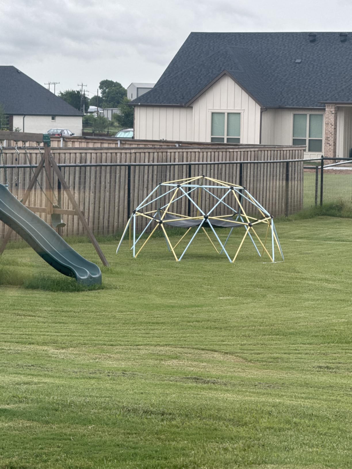 VEVOR Climbing Dome, 10FT Geometric Dome Climber with Hammock and Swing, Jungle Gym Supports 750LBS and Easy Assembly for Kids 3 to 10 Years Old, with Climbing Grip, Outdoor Backyard Play Equipment customer photo 2