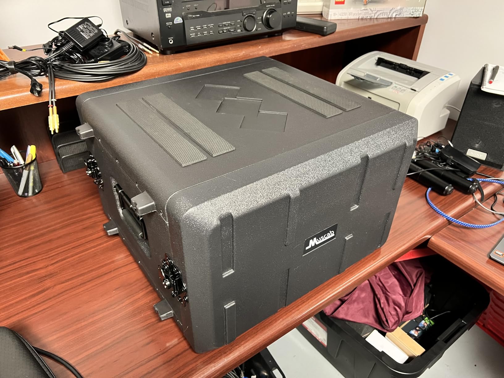2U Rack Mount, Molded Pro-Audio PA DJ Case, Waterproof Hard Case with Custom Foam, Wireless Mic/Amp/Effect/Mixer Storage customer photo 2