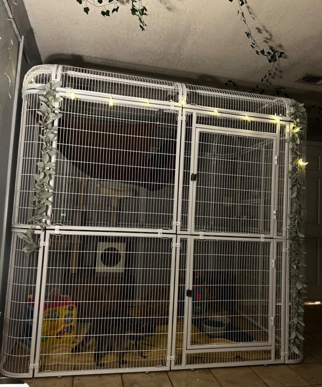 87-Inch Heavy Duty Walk-in Bird Cage - Large Outdoor Aviary Metal Birdcage with Stand, 7.22x5.25x6.8ft Flight Space for Macaw, Budgie, Conure, Lovebird, Parakeet, Cockatiel customer photo 2