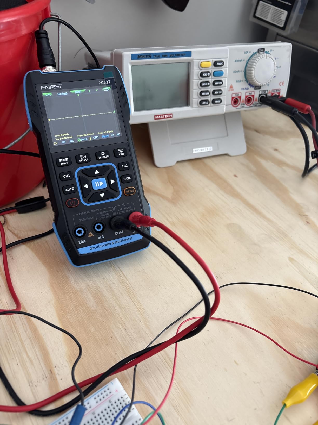 FNIRSI 2C53T 3-in-1 50MHz 2CH Oscilloscope Multimeter DDS Signal Generator | 250MSa/s Sampling, 19999 Counts Multimeter, Handheld Portable Oscilloscope, Auto Measurement for Automotive Electronic Repair customer photo 2