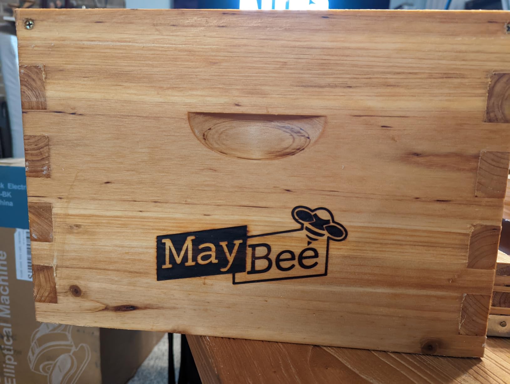 MayBee 8-Frame Beehive Starter Kit, Bee Hive Kit Dipped in Beeswax, Bee Hives Boxes Starter Kit Includes Beekeeping Supplies Tool Kit and Bee Suit customer photo 1