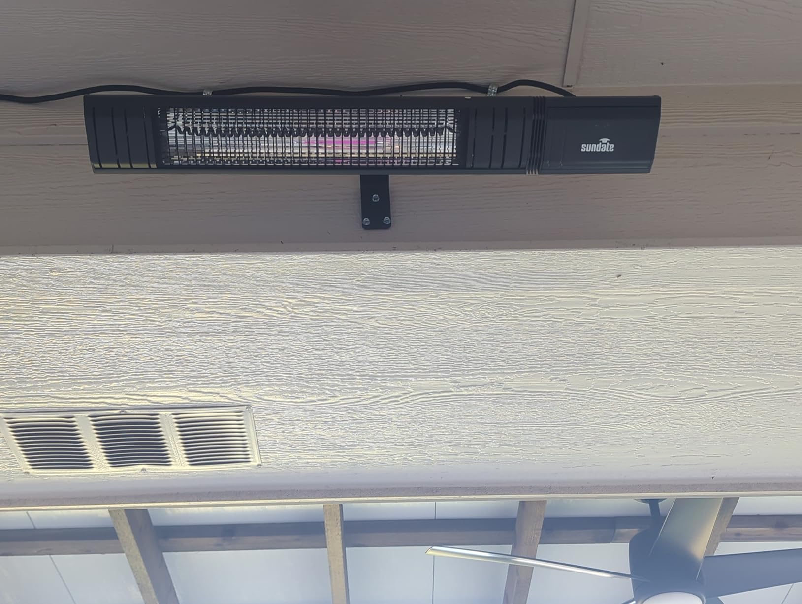 Sundate 1500W Infrared Patio Heater, WiFi App, 9 Heat Levels, 24H Timer | Waterproof Heater, Wall, Hanging or Ceiling Mount, Gazebo, Balcony, Covered Patio, Remote & Touch Control customer photo 1