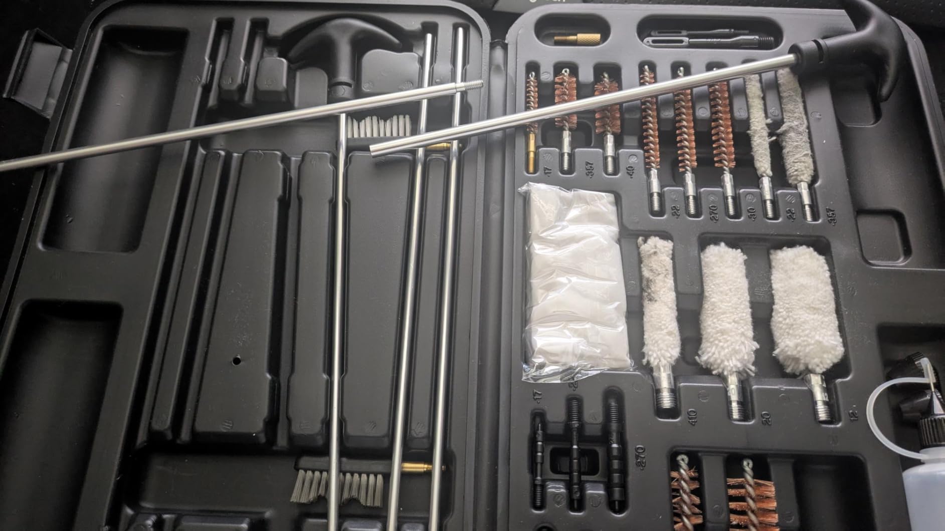 Universal Gun Cleaning Kit for Pistol, Shotgun, Rifle, Handgun, Airgun, Revolver, Cleaning Kit with Brushes, Jags, Slotted Tips, Portable Case customer photo 2