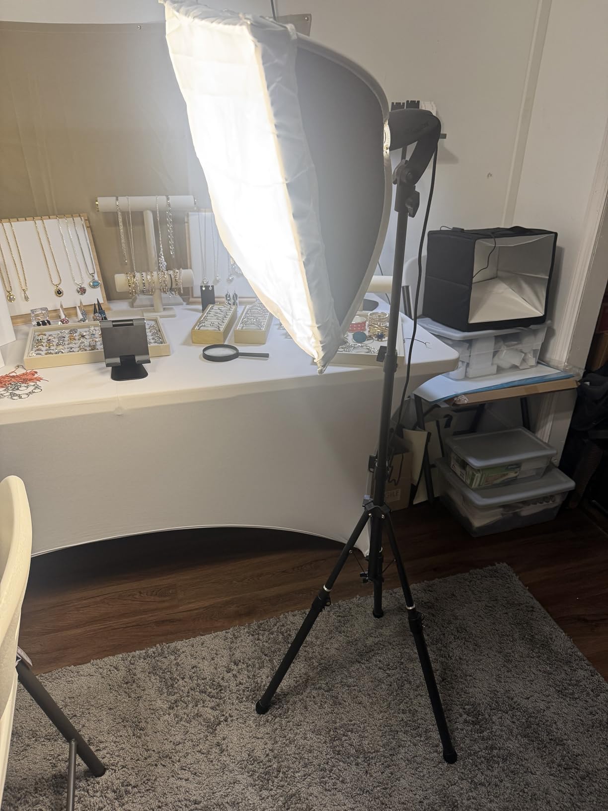 LINCO Lincostore Softbox Photography Lighting Kit with Professional 85W LED Bulbs, Studio Lights for Photography/Video Recording/Live Streaming (16'' x 16'' Professional Softbox Lighting Kit) customer photo 2
