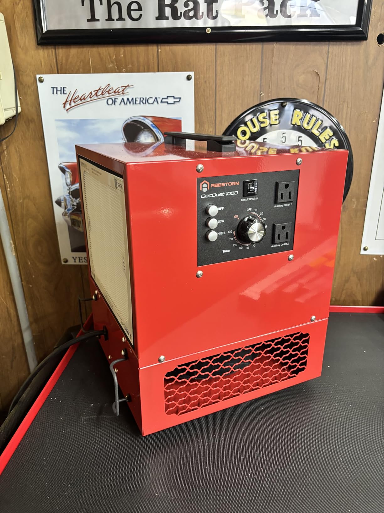 Abestorm Tabletop Dust Collector for Woodworking, Portable Intake Air Filtration Systems, Movable Air Filter with Timer Function customer photo 2
