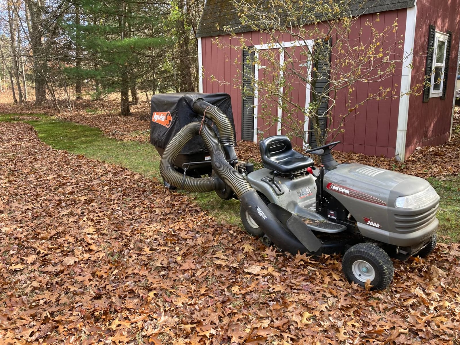 Agri-Fab Soft Top Mow-N-Vac Tow Behind Lawn Vacuum, 29 Cu Ft Leaf and Grass Collection System with 208cc Engine customer photo 1