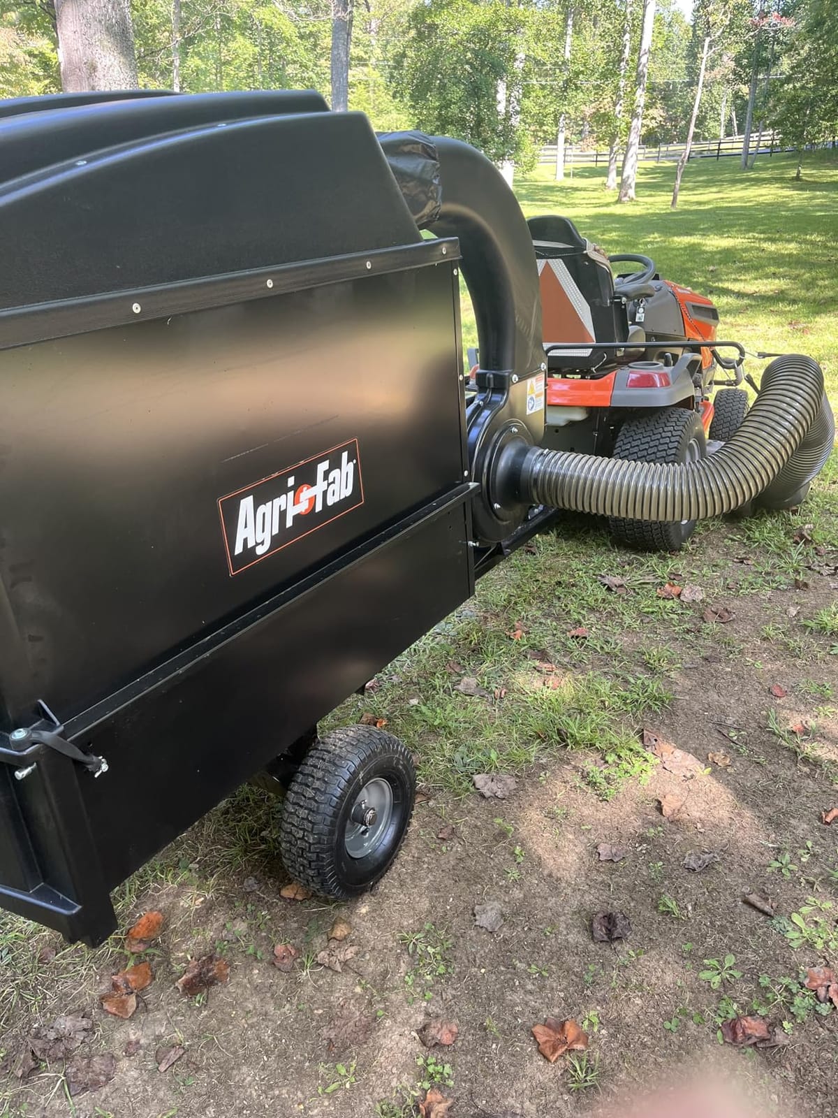 Agri-Fab Hard Top Mow-N-Vac Tow Behind Lawn Vacuum, 32 Cu Ft Leaf and Grass Collection System with 208cc Engine customer photo 1