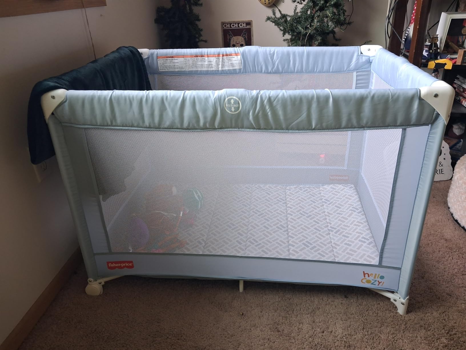 Dream On Me Fisher-Price Play All Day Foldable Playard with Carry Bag, Moonmist customer photo 1