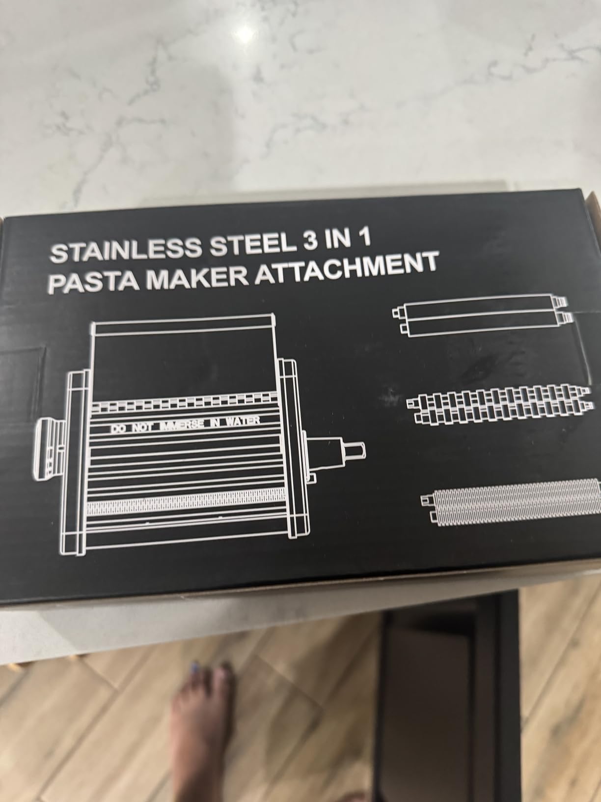 COFUN 3-in-1 Pasta Attachment for KitchenAid Stand Mixer, Stainless Steel | Pasta Maker Includes Pasta Roller, Spaghetti & Fettuccine Cutter, 8 Settings, Safety Flap, Fits KitchenAid Mixers customer photo 1
