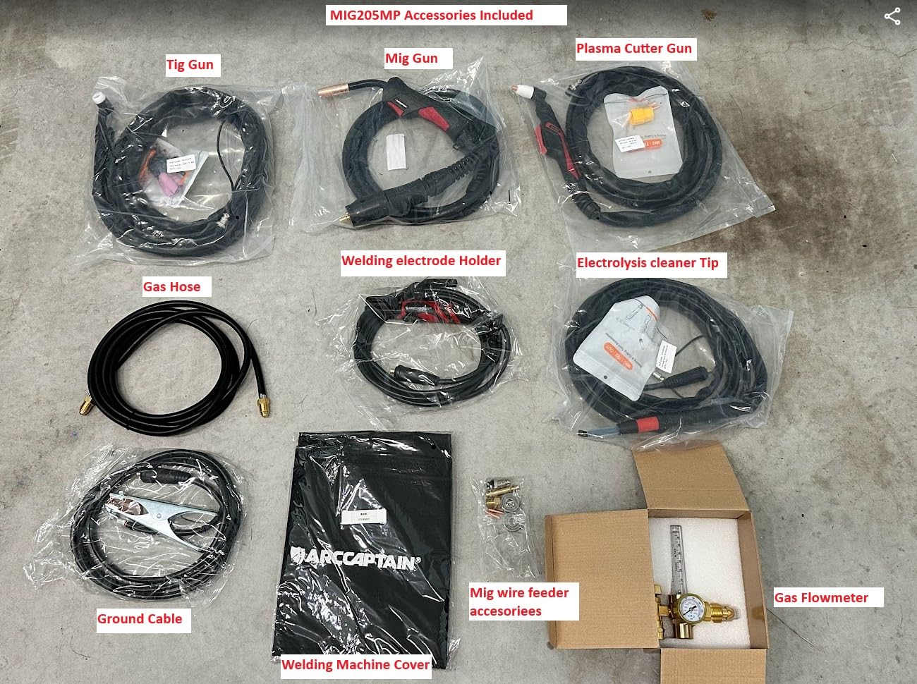 ARCCAPTAIN MIG205MP MIG Welder with Plasma Cutter, 9 IN 1 Welding Machine | 120/240V, App Control, Pulse MIG/Flux Core/Cut/DC HF/Lift TIG/Clean/Stick/Spool Gun Aluminum Welding, Home DIY Projects customer photo 1