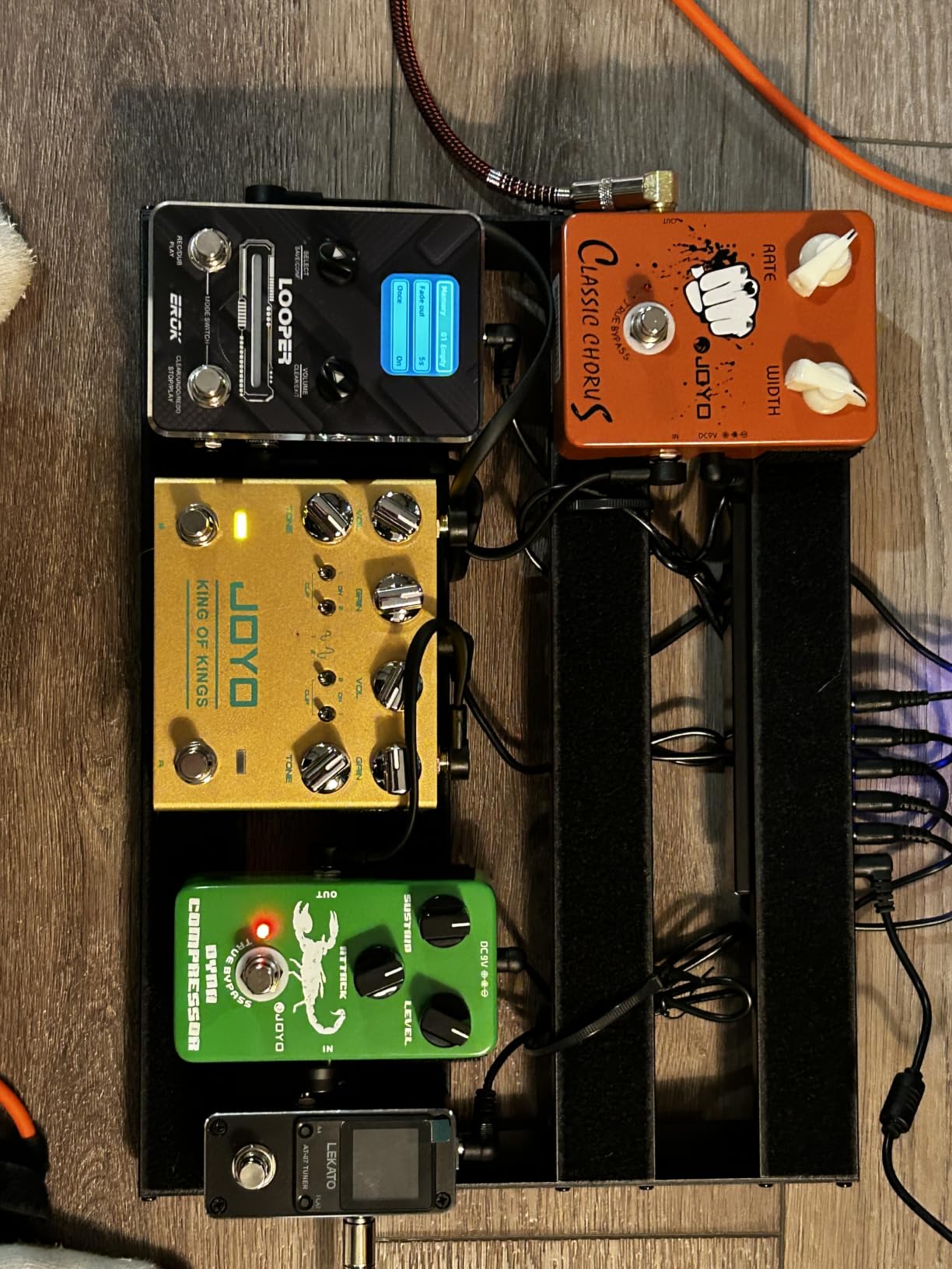 Pedal Board with Built-in Power Supply, Guitar Pedalboard 15
