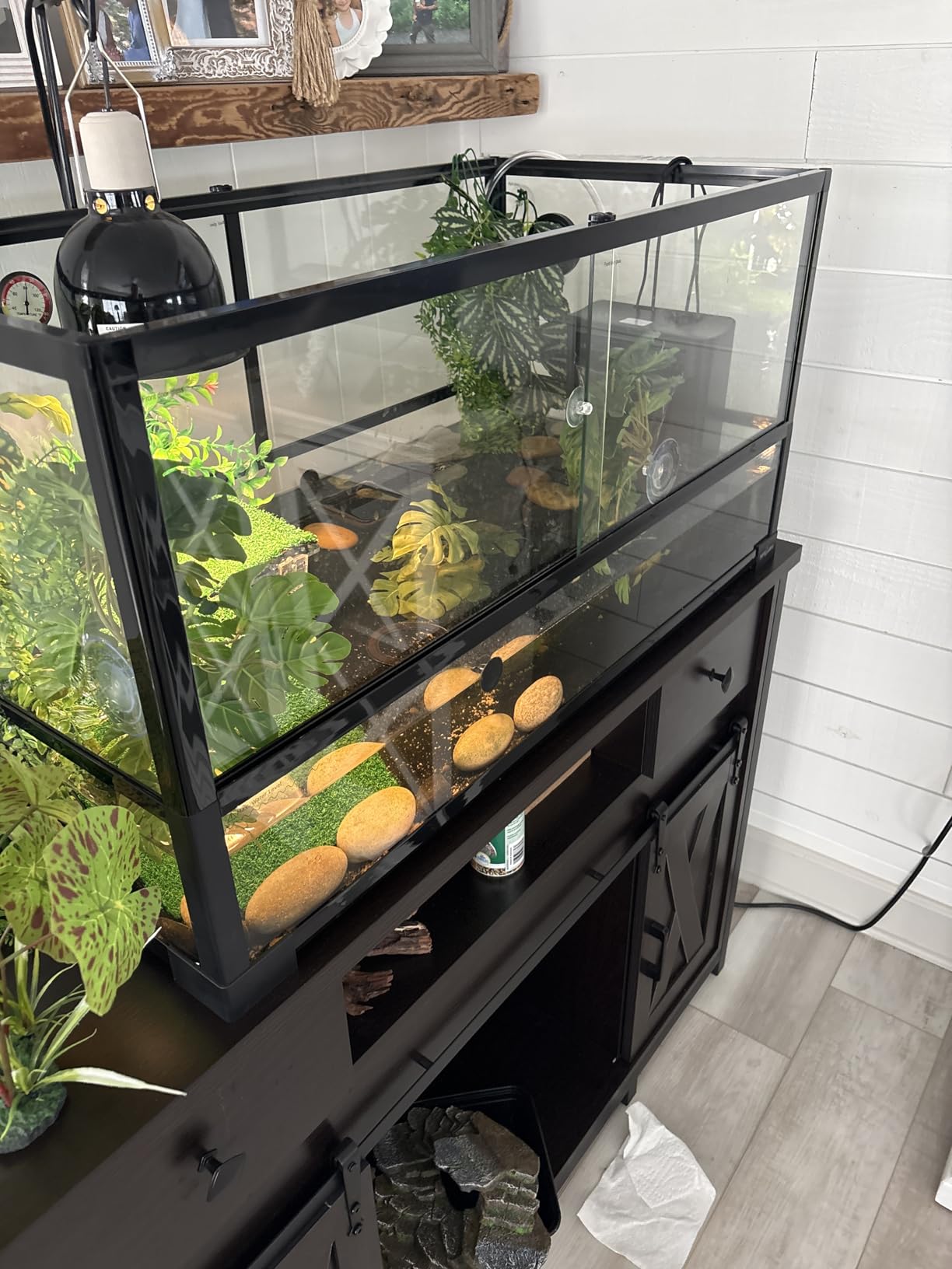 REPTIZOO 50 Gallon Large Turtle Tank Aquarium, 36
