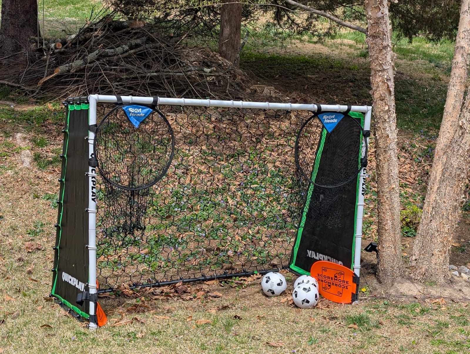 QuickPlay GS Trainer 3-in-1 Soccer Goal and Rebounder for Solo Training | 3 in 1 goal, rebounder & passing wall, Galvanized steel frame, Backyard play, Tool-free setup, Shooting & Control drills customer photo 2