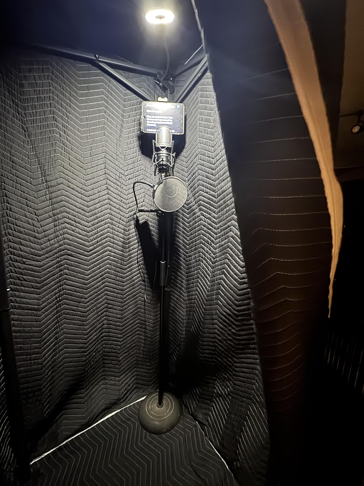 Portable Vocal Booth,Recording Booth Sound Booth for Recording Echo-Free Vocals Complete Home Recording Studio Foldable with Travel Bag for Voiceovers, Podcasts & Music customer photo 2