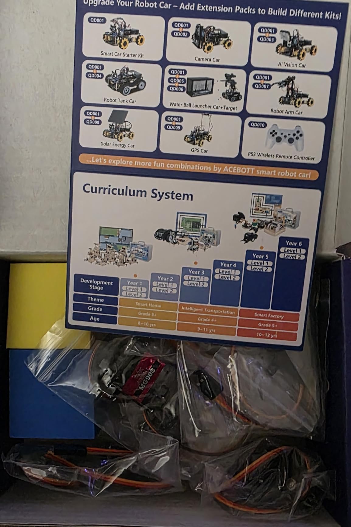 Robotics for Kids Ages 12-16, ACEBOTT 4 in 1 Smart Robot Arm with 5DOF + Tank Car, STEM Toys Coding Kit Compatible with Arduino & Scratch, App & Remote Control, for Kids & Teens customer photo 1