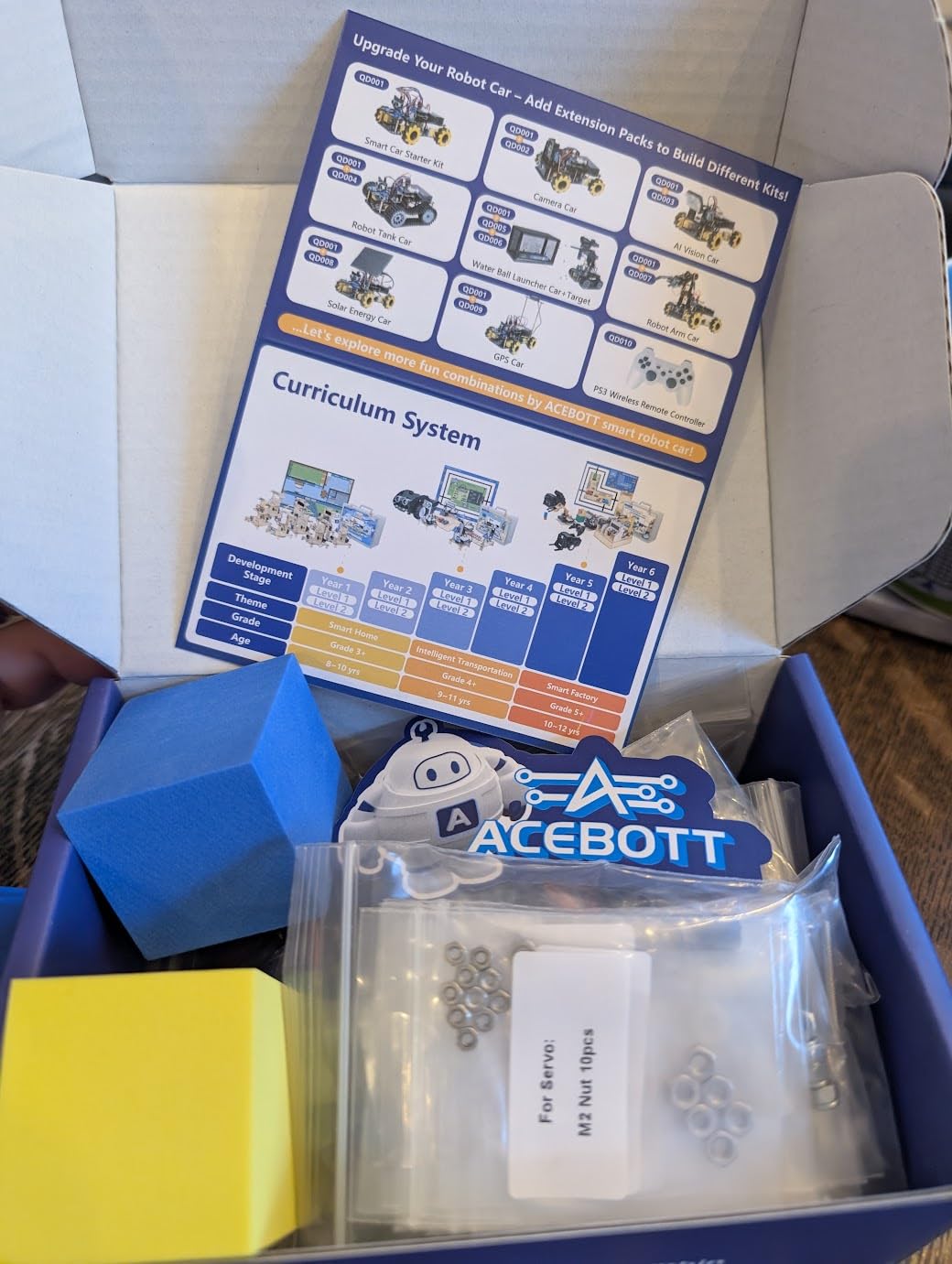 Robotics for Kids Ages 12-16, ACEBOTT 4 in 1 Smart Robot Arm with 5DOF + Tank Car, STEM Toys Coding Kit Compatible with Arduino & Scratch, App & Remote Control, for Kids & Teens customer photo 2