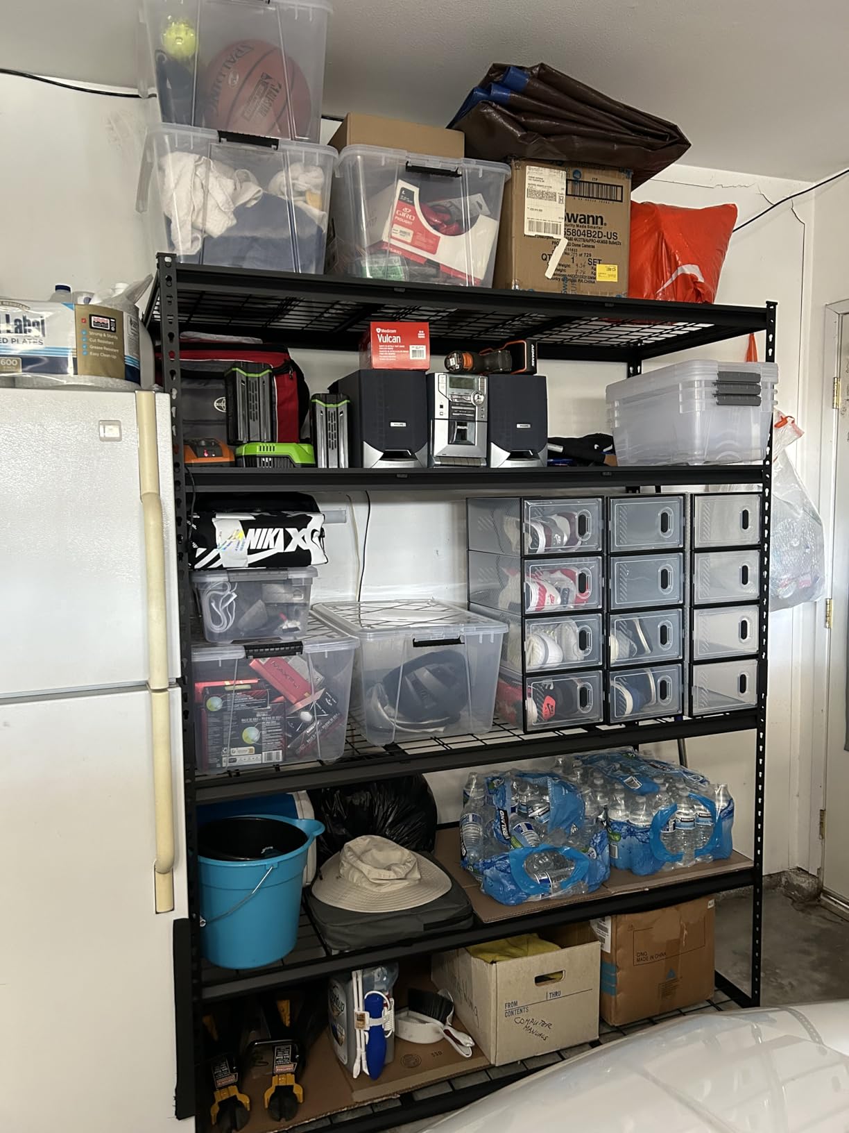 VEVOR Storage Shelves, 2400 lbs, 4 Tier Heavy Duty Garage Shelving, 20
