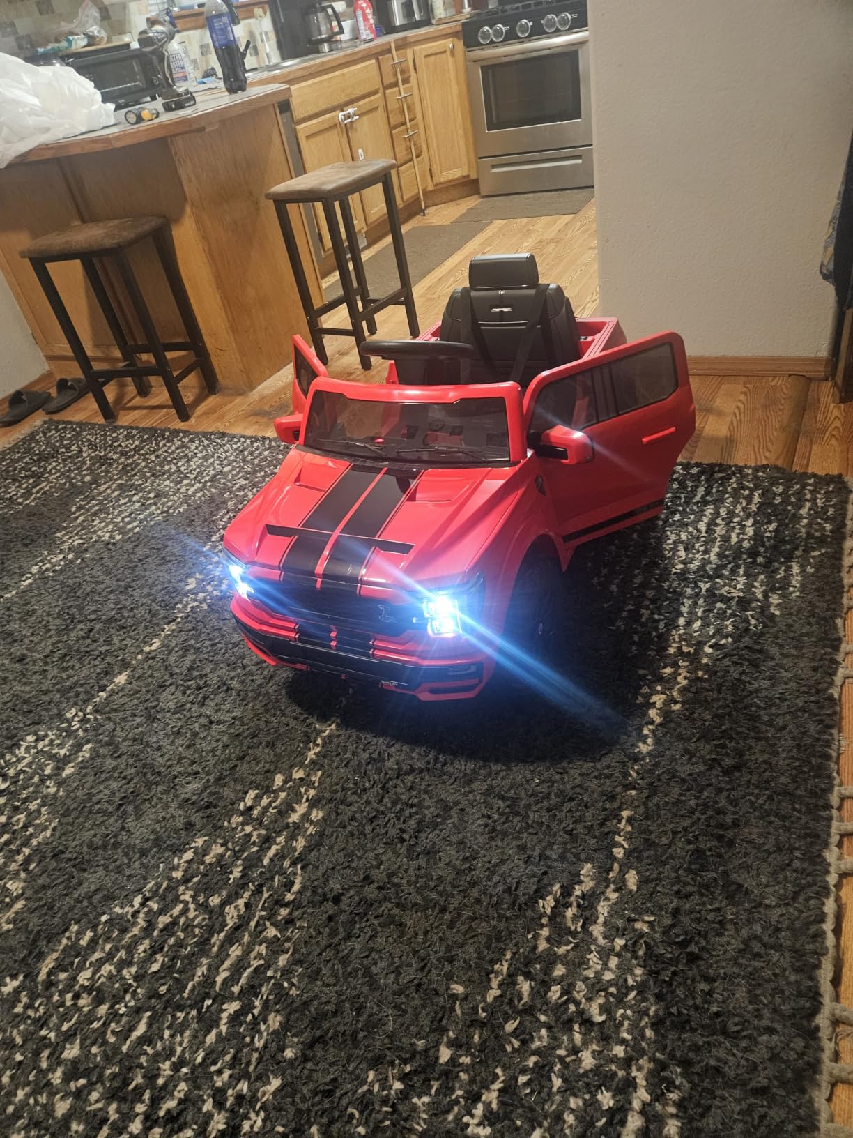 24V Ride on Toys, Licensed Ford Shelby F150 Electric Car for Kid w/Remote customer photo 1