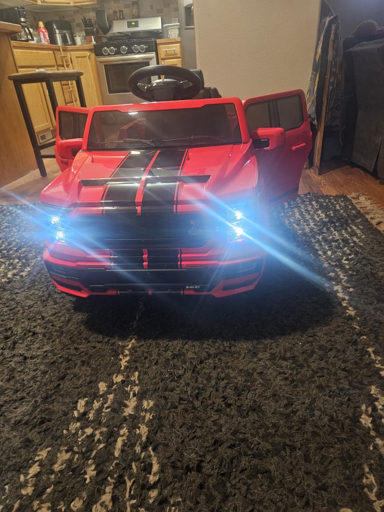 24V Ride on Toys, Licensed Ford Shelby F150 Electric Car for Kid w/Remote customer photo 2
